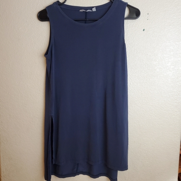 Athleta Blue Sleeveless Modal Stretch Tunic Top - Picture 2 of 5